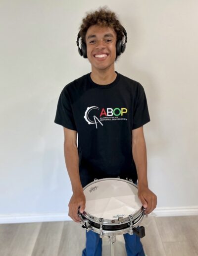 Gabriel Harvey with Snare Drum