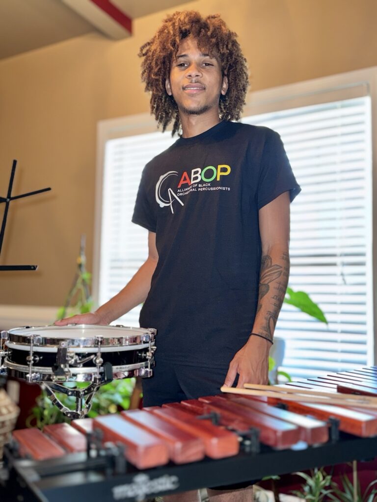 Shain McDougald, Jr. in ABOP t-shirt