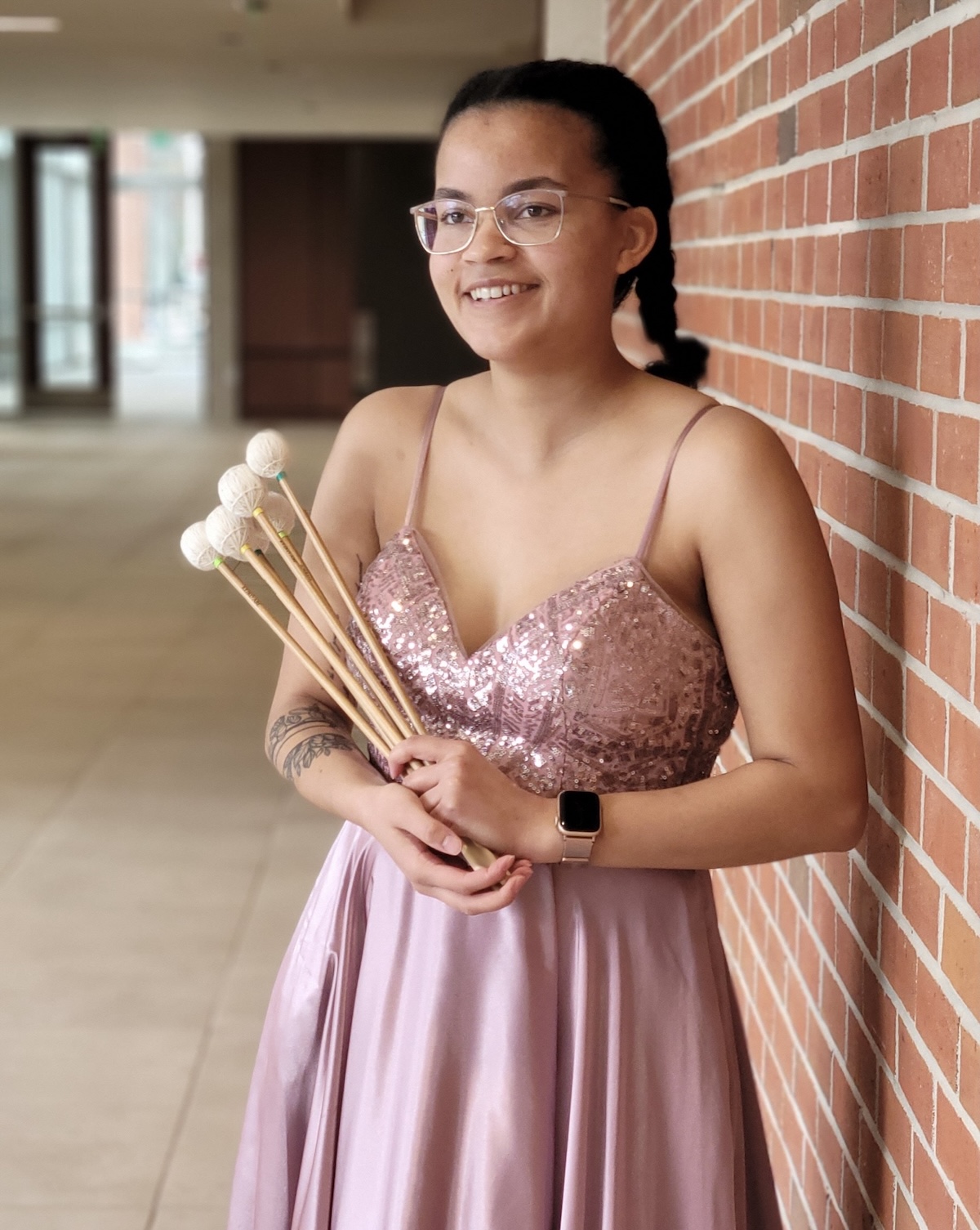 Ashlee Dudley with Mallets